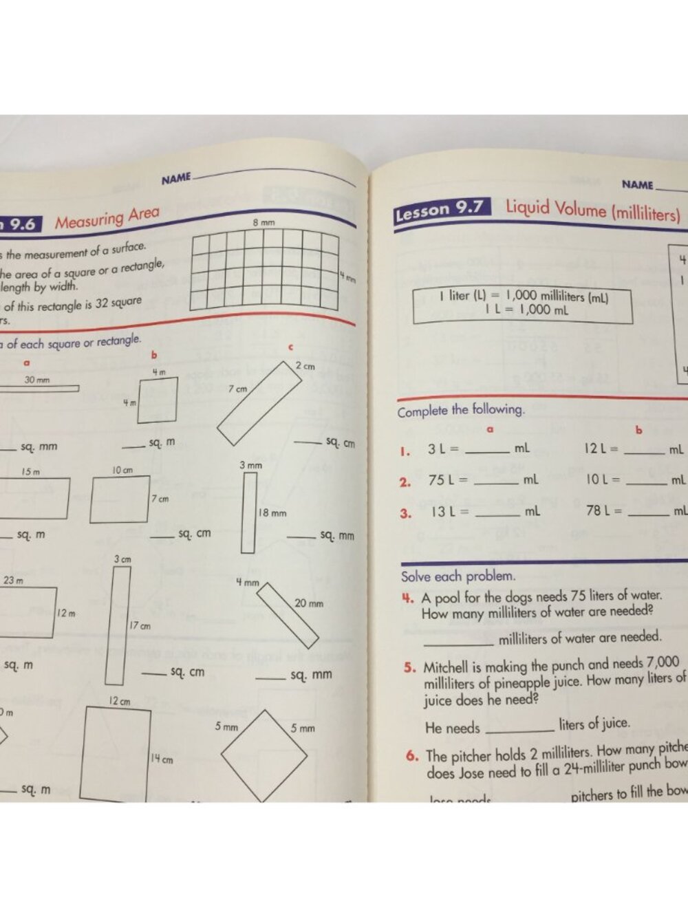 Spectrum Math Workbook Grade 4 Test Prep Multiplication Fractions Geometry - Picture 11 of 12
